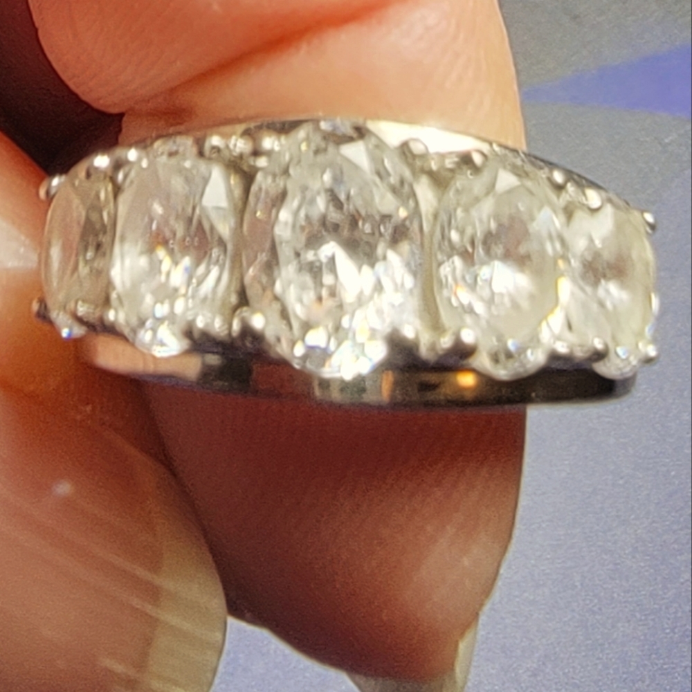 Cubic Zirconia Silver Ring